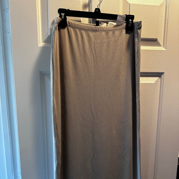 Long pencil skirt Bone color - Picture 1 of 3